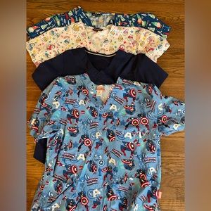 Lot of 9 Scrub Tops